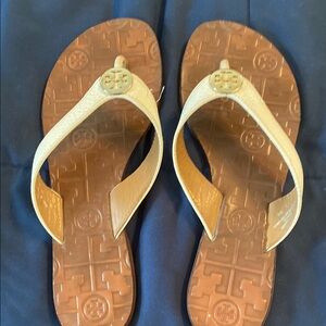 Tory Burch Beige Flip Flops